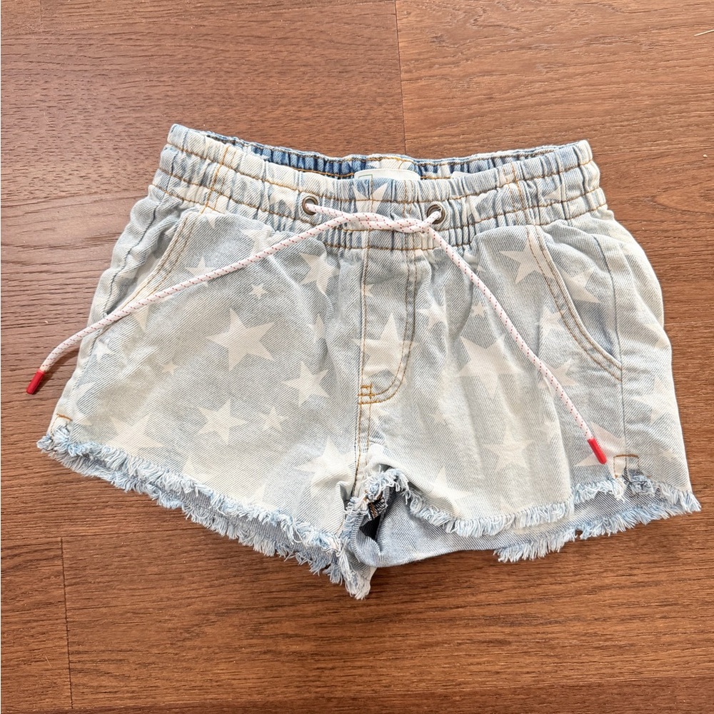 Star-Patterned Denim Women Shorts